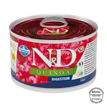 Racao Umida N-D Quinoa Caes Digestion 140 g com selo 11